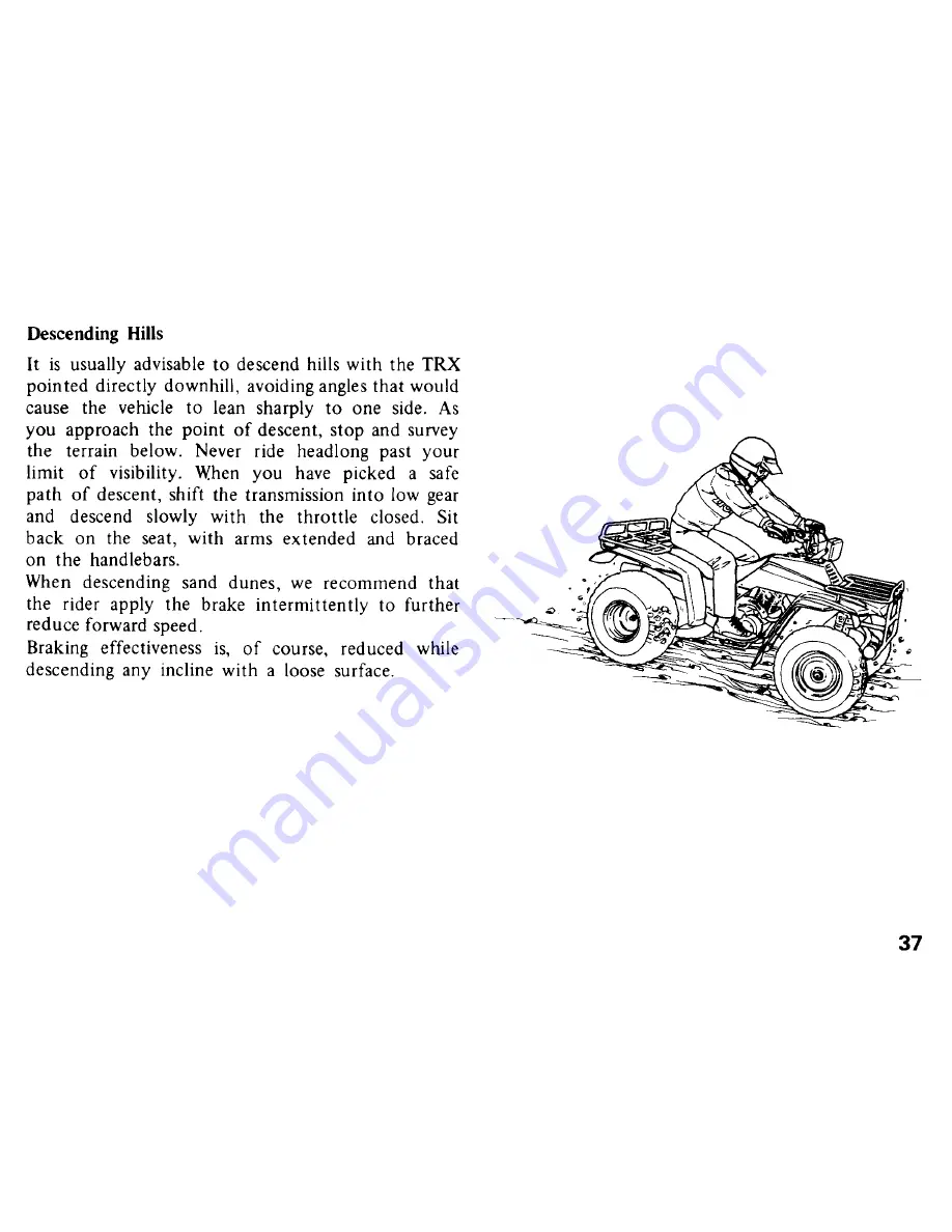 Honda 1984 TRX 200 Owner'S Manual Download Page 41