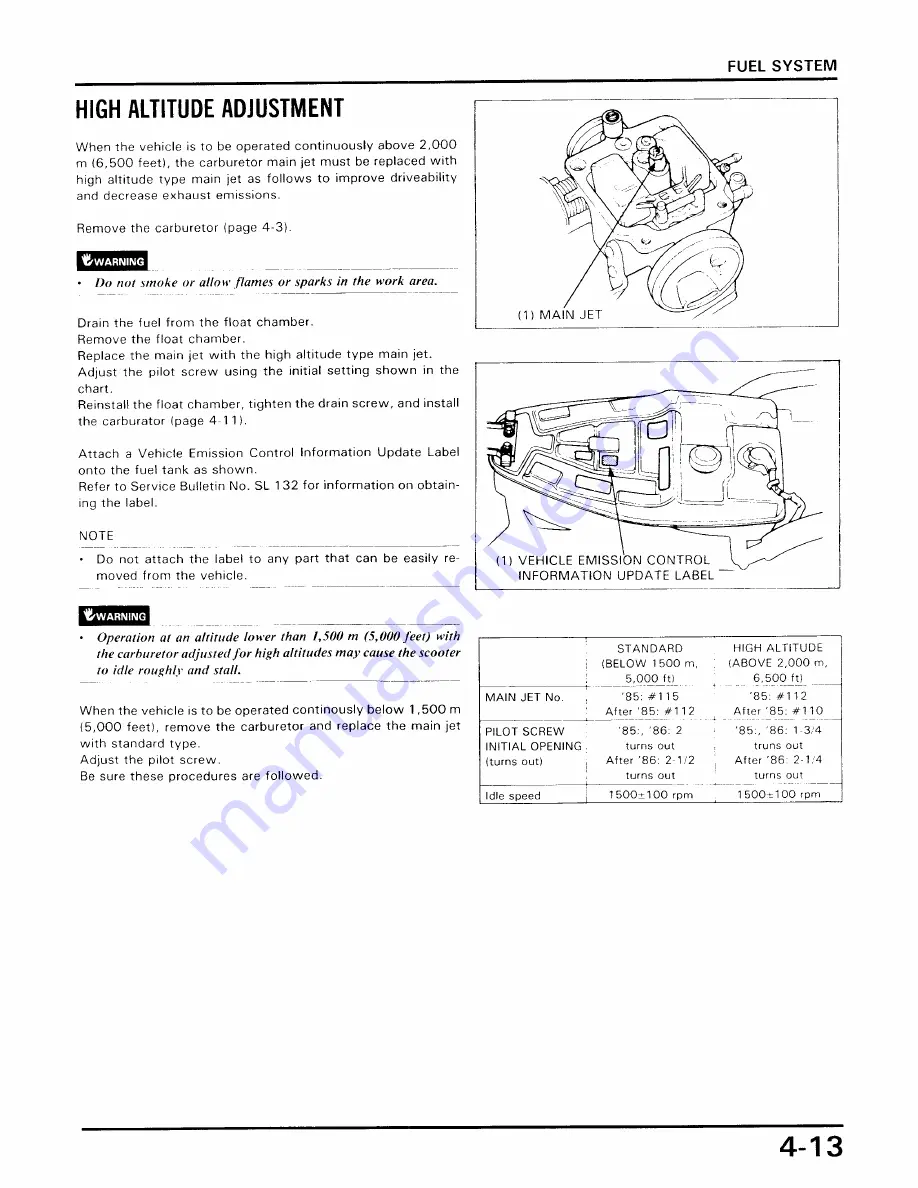 Honda 1985-1988 Elite CH250 Скачать руководство пользователя страница 57