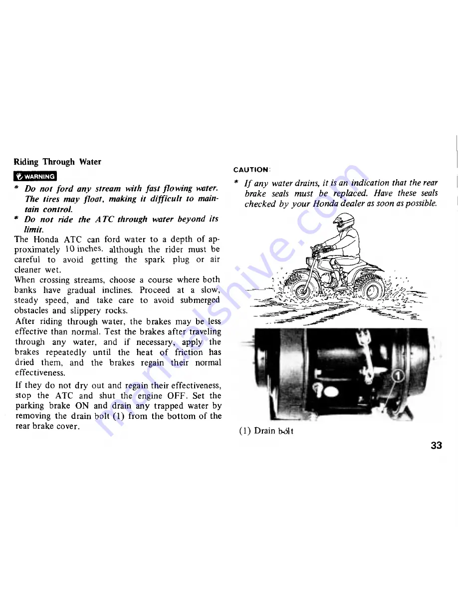 Honda 1985 ATC125M Owner'S Manual Download Page 37