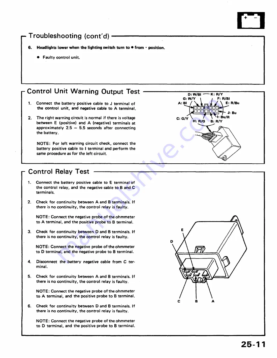 Honda 1985 Prelude 2DR Coupe Service Manual Download Page 106