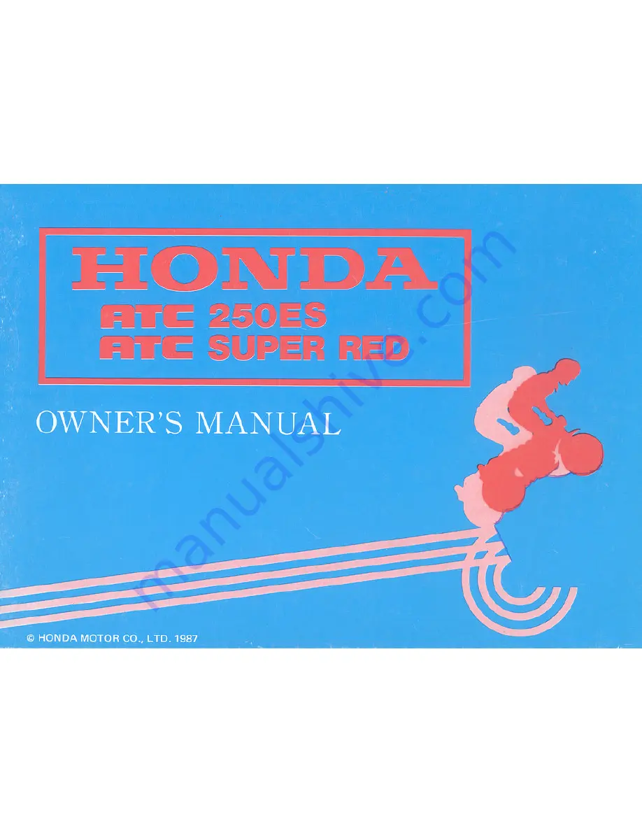 Honda 1986 ATC 250ES Owner'S Manual Download Page 1