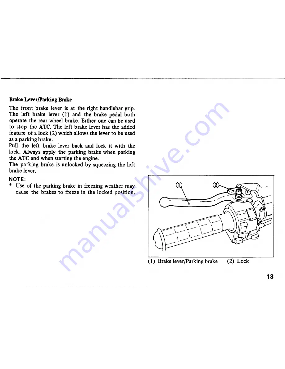 Honda 1986 ATC 250ES Owner'S Manual Download Page 18