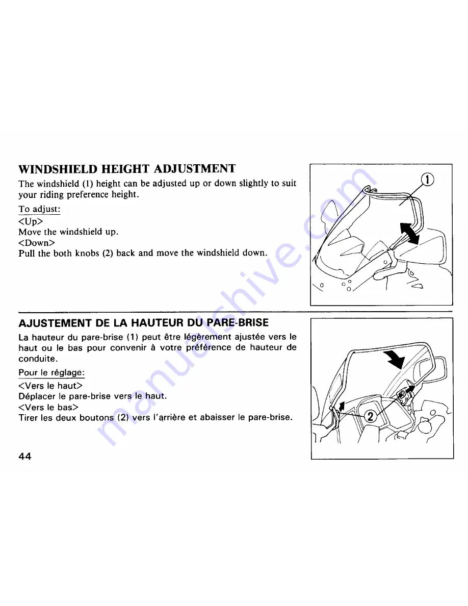 Honda 1987 VFR750F Owner'S Manual Download Page 50