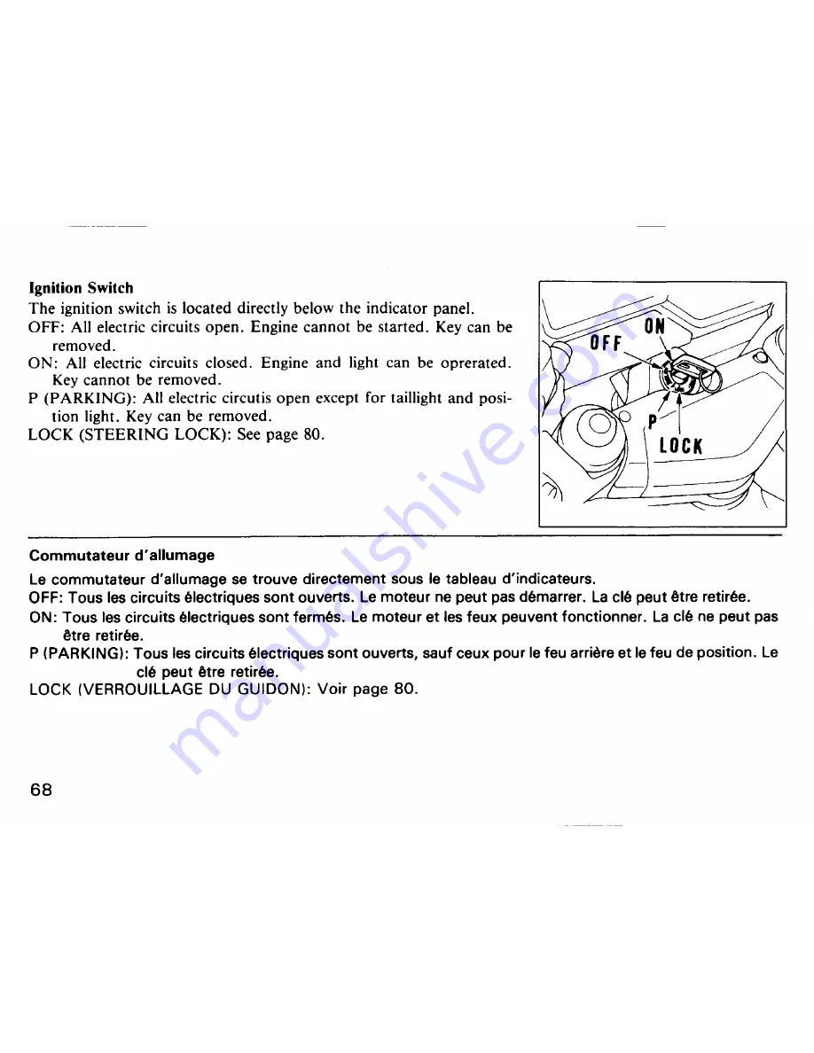 Honda 1987 VFR750F Owner'S Manual Download Page 74