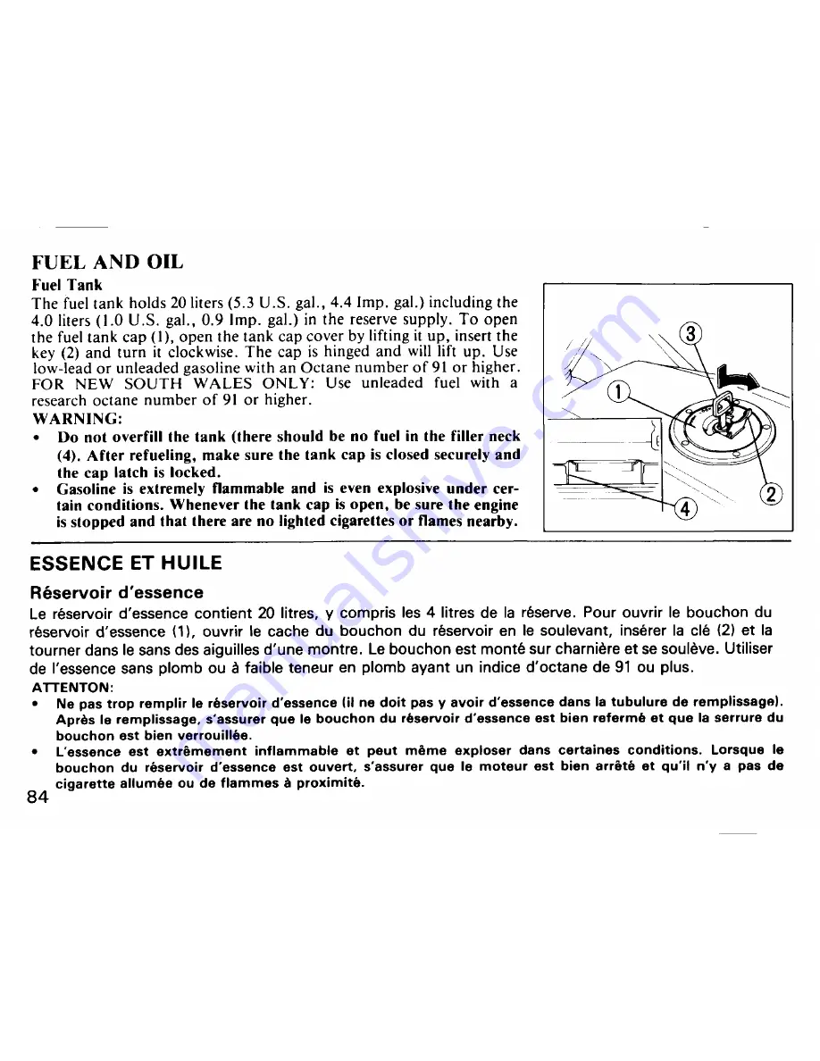 Honda 1987 VFR750F Owner'S Manual Download Page 90