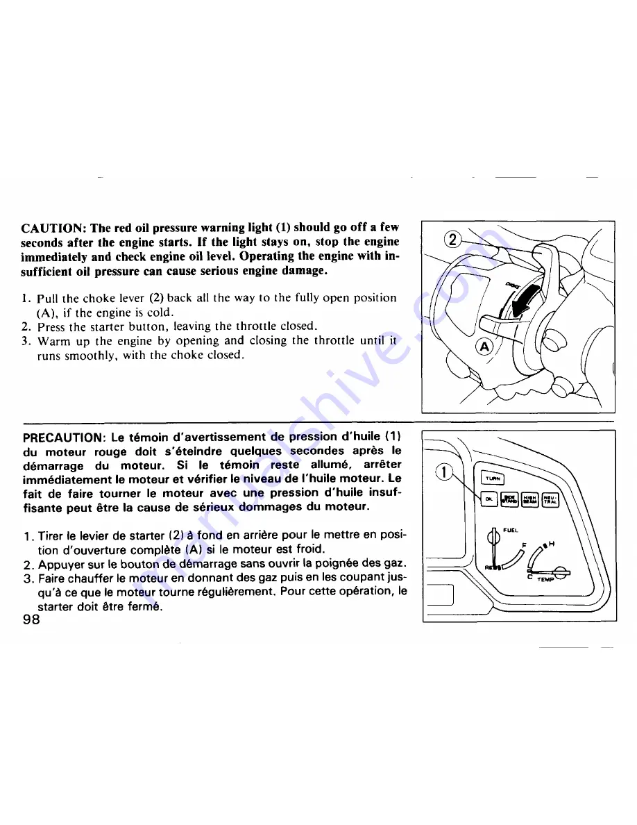 Honda 1987 VFR750F Owner'S Manual Download Page 104