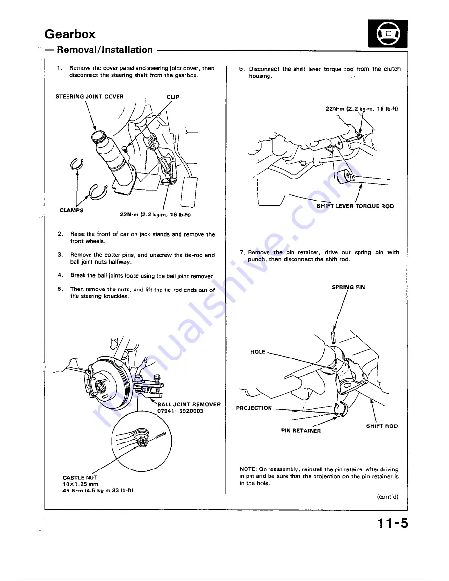 Honda 1988 Civic Coupe CRX Shop Manual Download Page 241