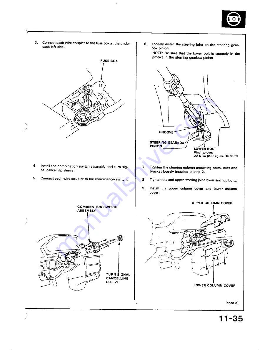 Honda 1988 Civic Coupe CRX Скачать руководство пользователя страница 271