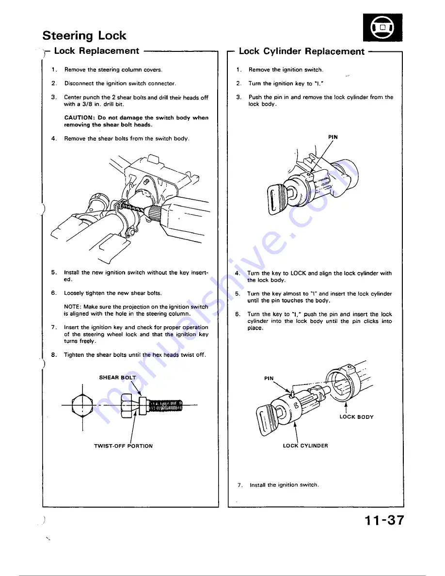 Honda 1988 Civic Coupe CRX Shop Manual Download Page 273