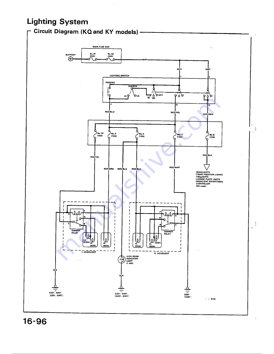 Honda 1988 Civic Coupe CRX Shop Manual Download Page 598