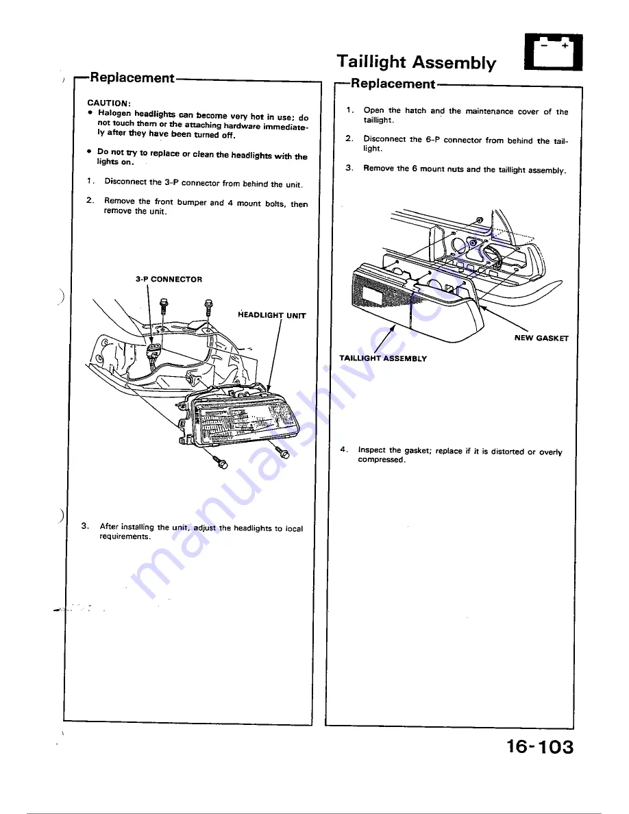 Honda 1988 Civic Coupe CRX Shop Manual Download Page 605