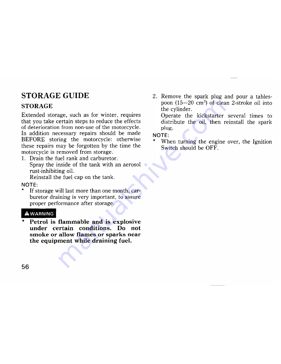 Honda 1988 NH80 Owner'S Manual Download Page 64