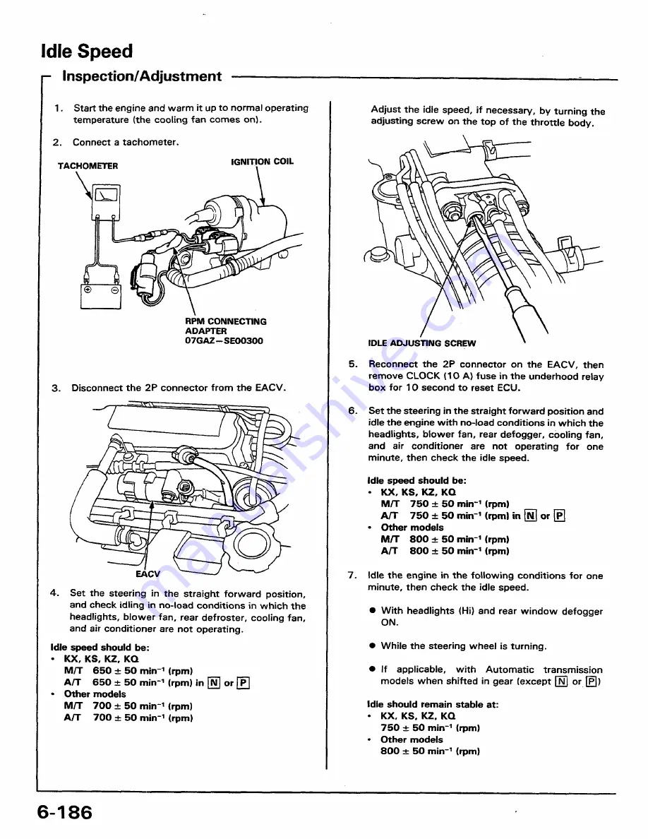 Honda 1988 Prelude Series Owner'S Manual Download Page 297