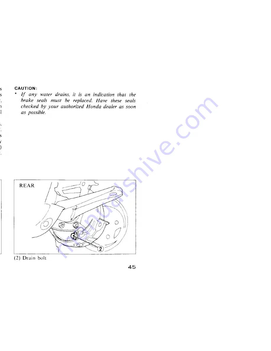 Honda 1988 TRX 300 FW Owner'S Manual Download Page 50