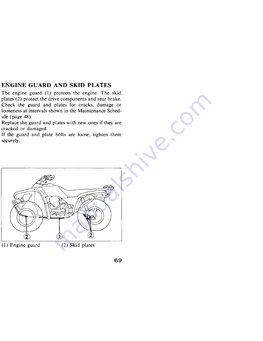 Honda 1988 TRX 300 FW Owner'S Manual Download Page 74