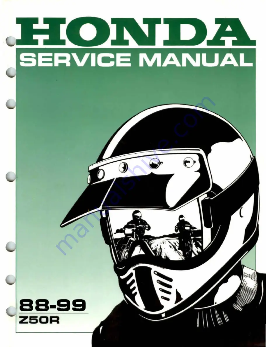 Honda 1988 Z50R Service Manual Download Page 1