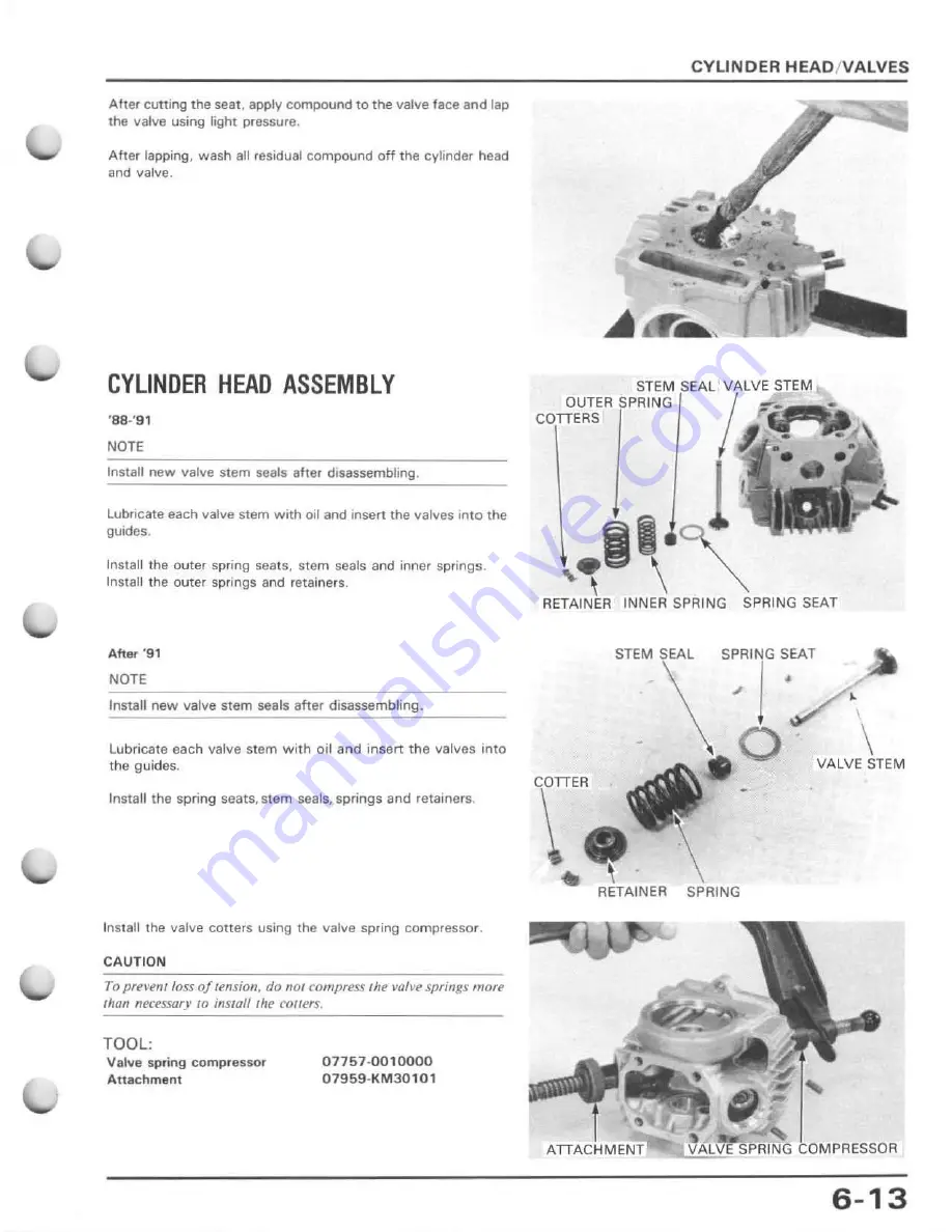 Honda 1988 Z50R Service Manual Download Page 59