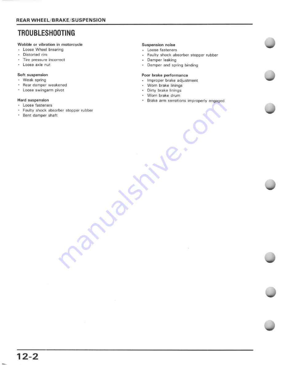 Honda 1988 Z50R Service Manual Download Page 124