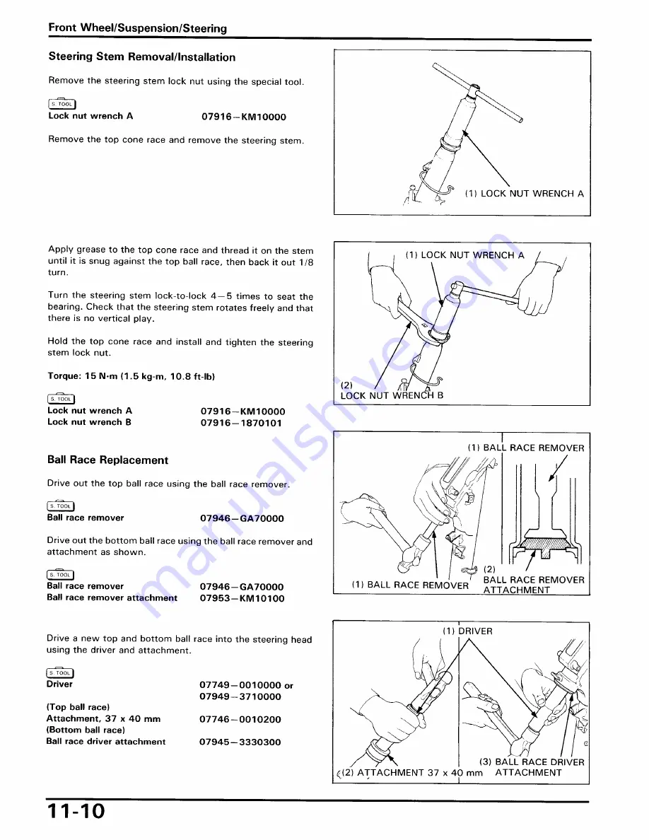 Honda 1989 Elite CH250 Service Manual Download Page 99