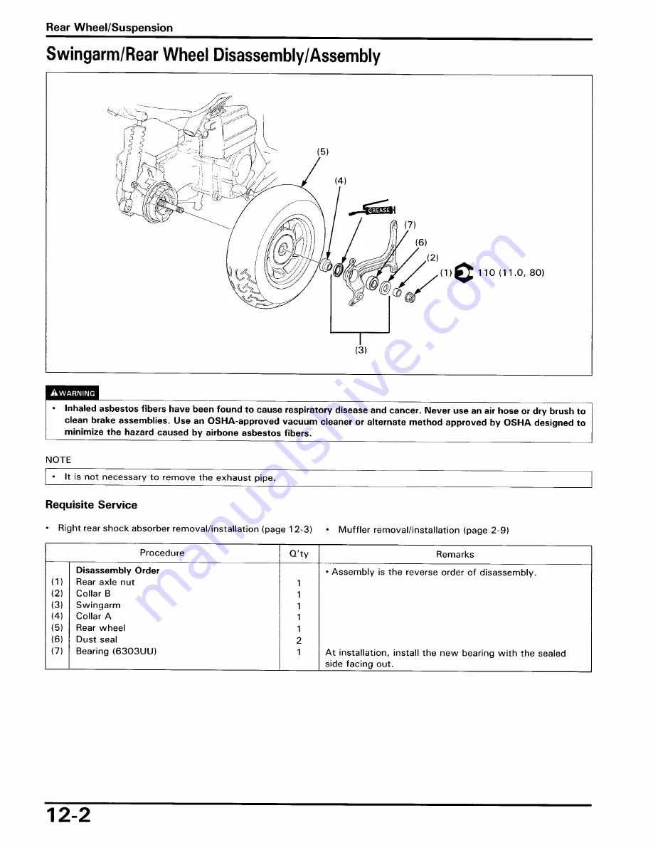 Honda 1989 Elite CH250 Скачать руководство пользователя страница 101