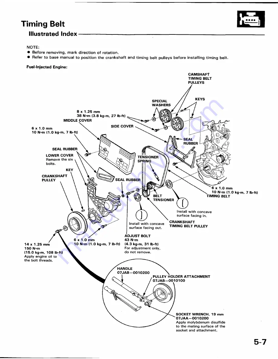 Honda 1989 Prelude Service Manual Download Page 56