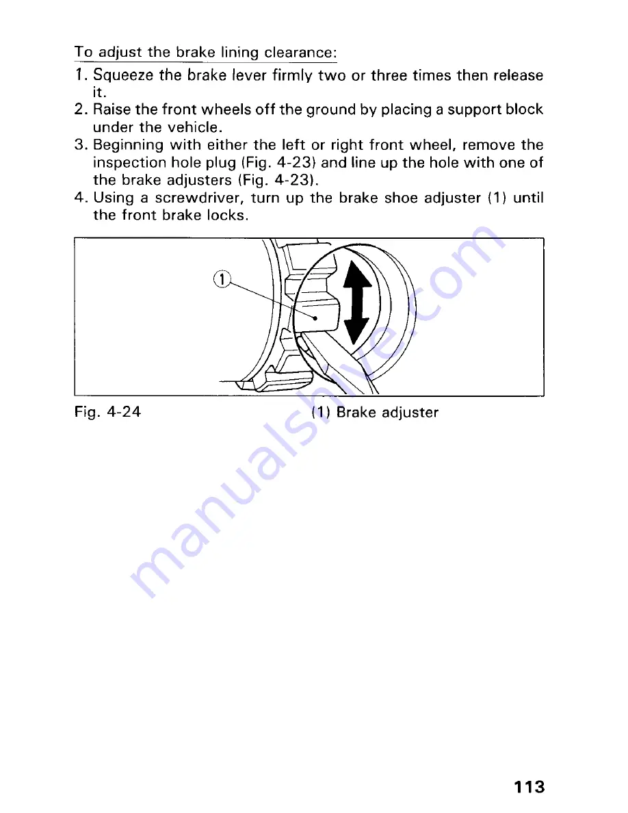 Honda 1990 TRX200 Fourtrax200 Owner'S Manual Download Page 118