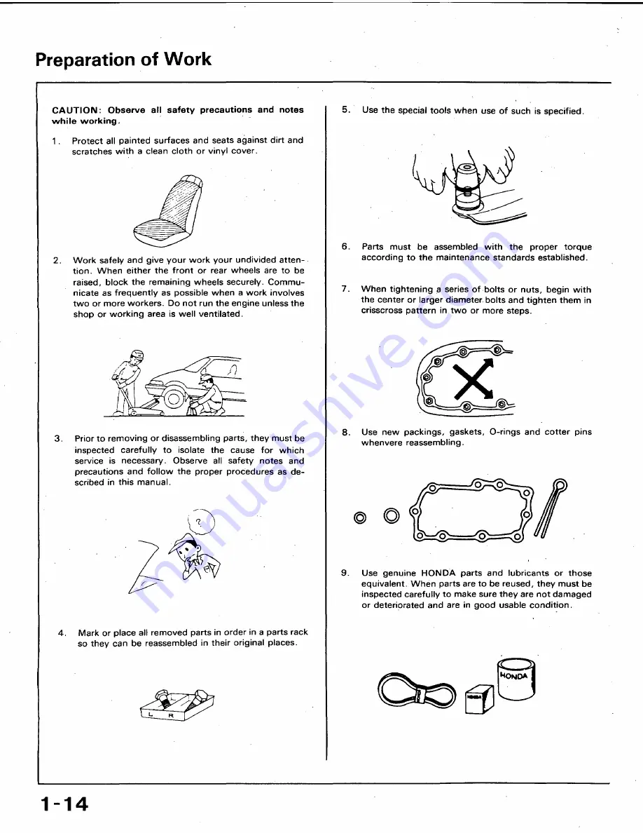 Honda 1991 Accord Aero Deck
1992 Accord Скачать руководство пользователя страница 17