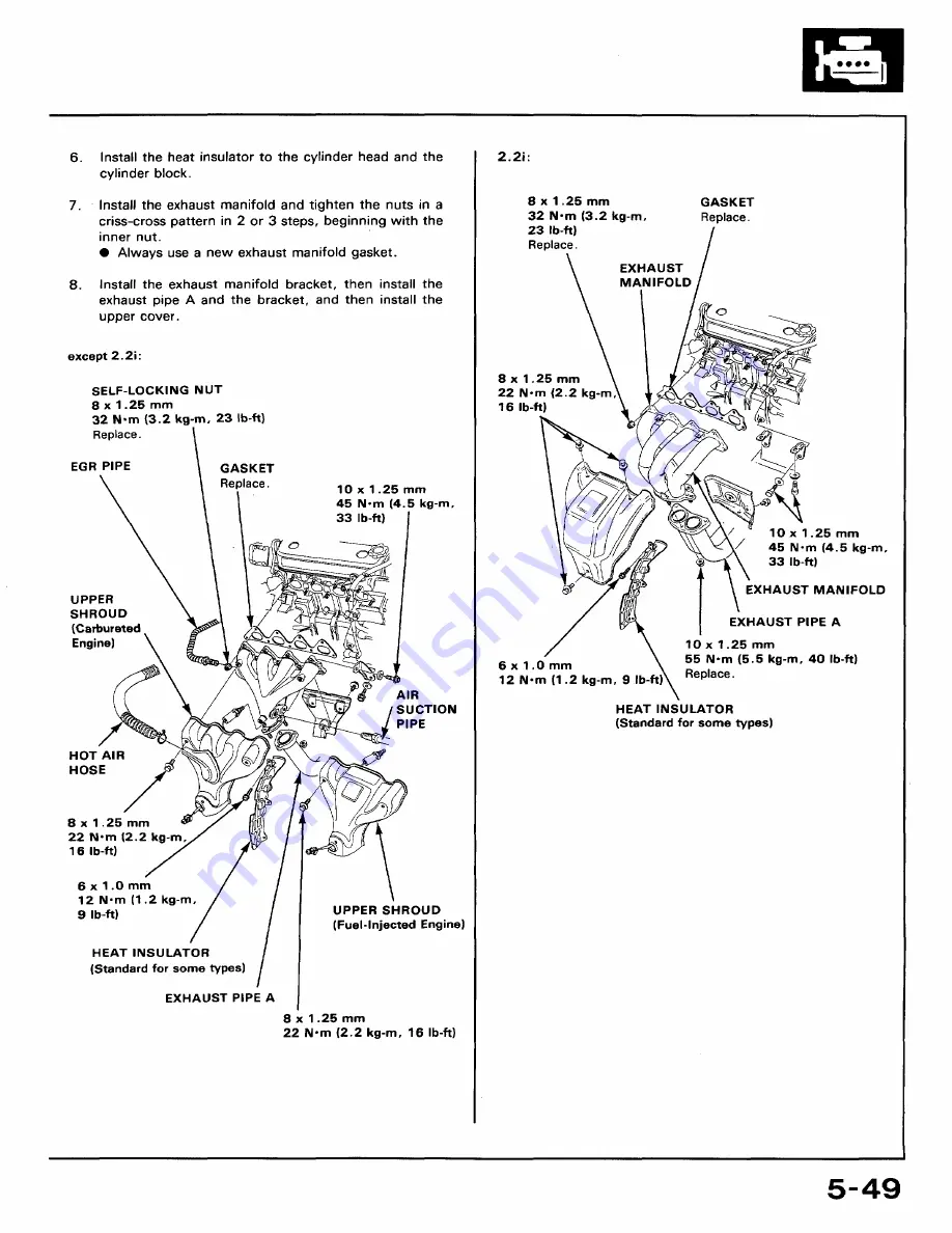 Honda 1991 Accord Aero Deck
1992 Accord Скачать руководство пользователя страница 109