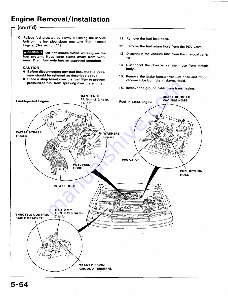 Honda 1991 Accord Aero Deck
1992 Accord Скачать руководство пользователя страница 112