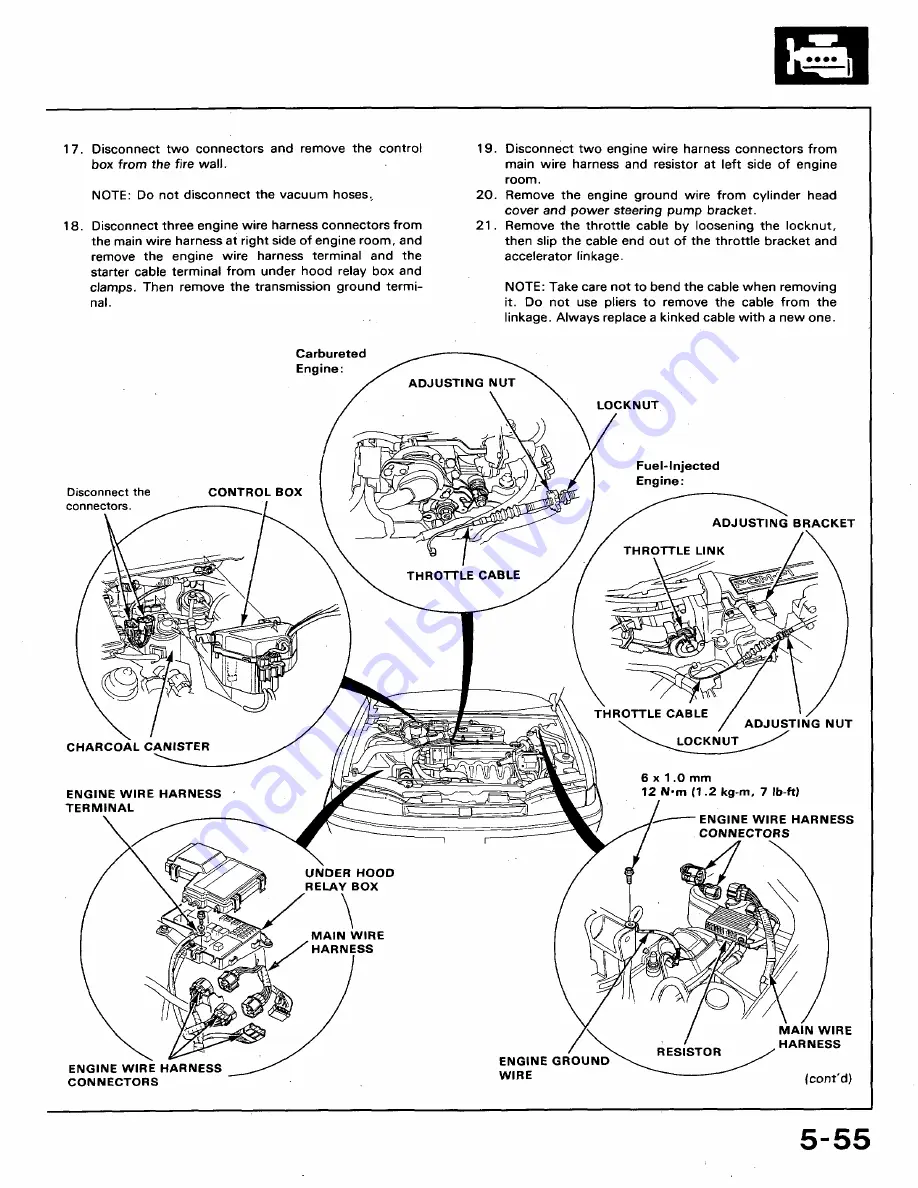 Honda 1991 Accord Aero Deck
1992 Accord Скачать руководство пользователя страница 113