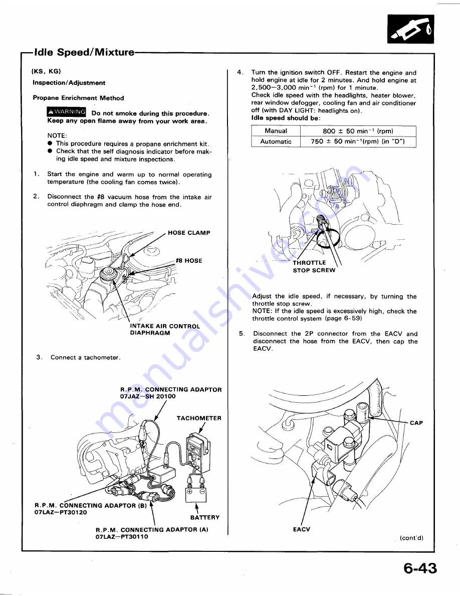 Honda 1991 Accord Aero Deck
1992 Accord Скачать руководство пользователя страница 1136