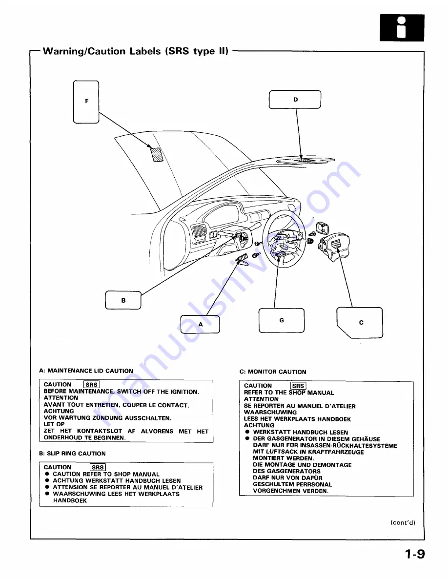 Honda 1991 Accord Aero Deck
1992 Accord Скачать руководство пользователя страница 1298