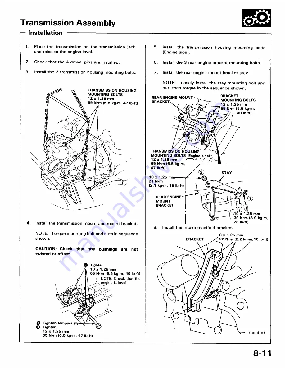 Honda 1991 Accord Aero Deck
1992 Accord Repair Manual Download Page 1388