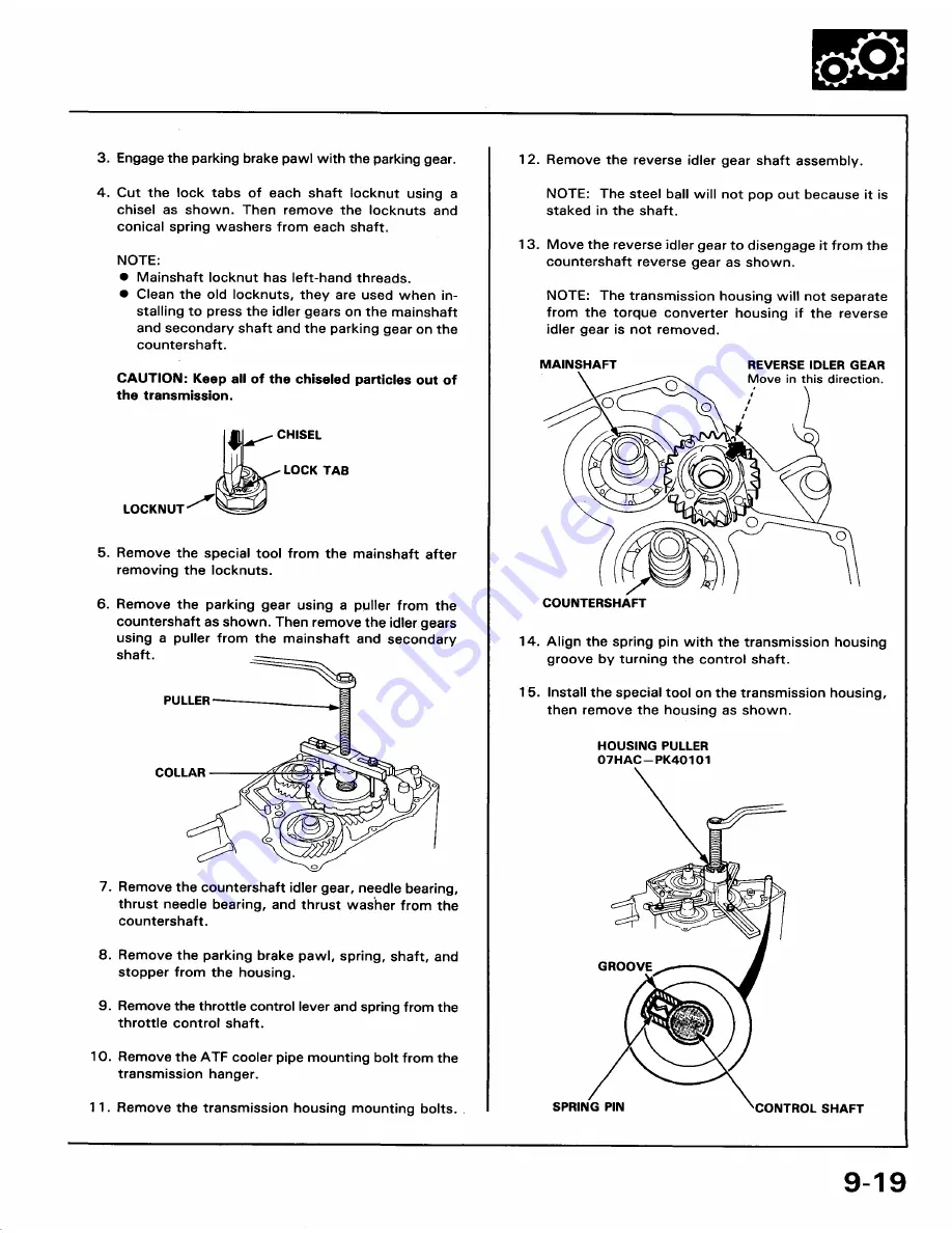 Honda 1991 Accord Aero Deck
1992 Accord Repair Manual Download Page 1407