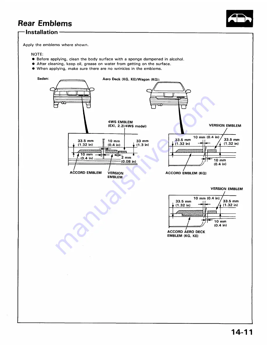 Honda 1991 Accord Aero Deck
1992 Accord Repair Manual Download Page 1550