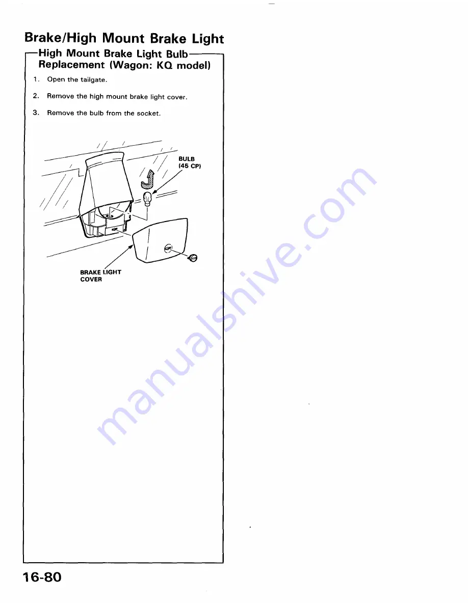 Honda 1991 Accord Aero Deck
1992 Accord Repair Manual Download Page 1632