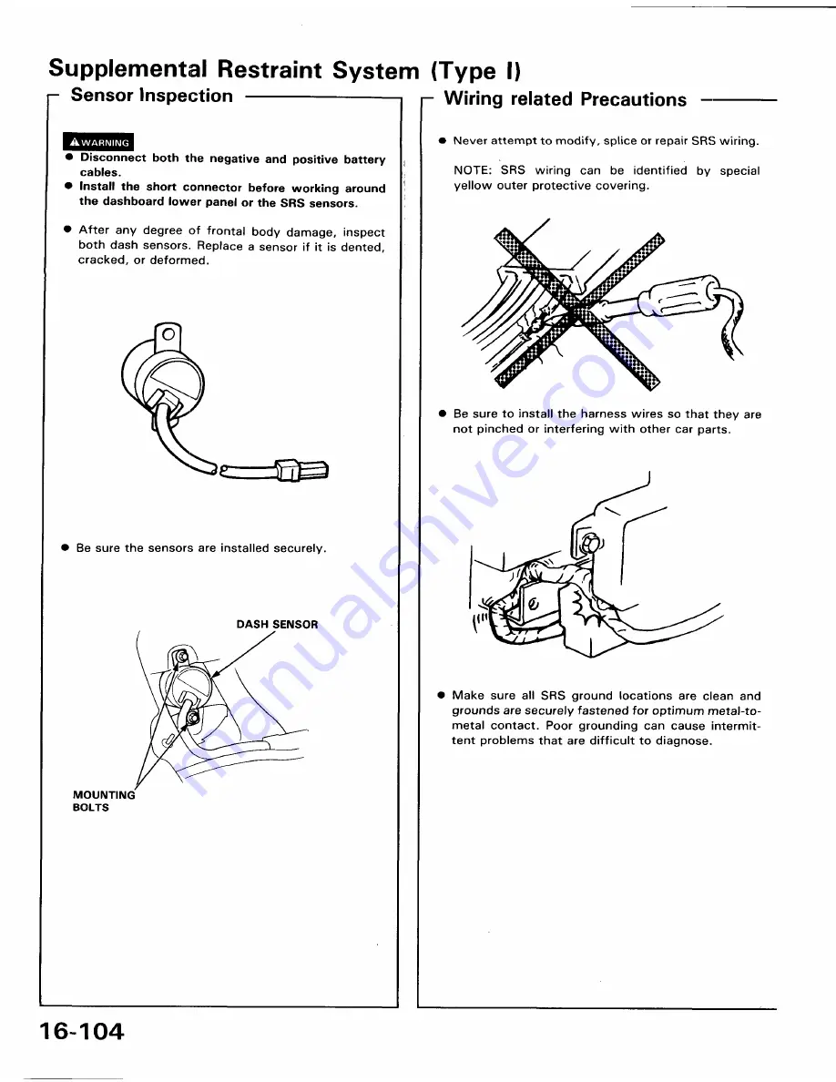 Honda 1991 Accord Aero Deck
1992 Accord Repair Manual Download Page 1655