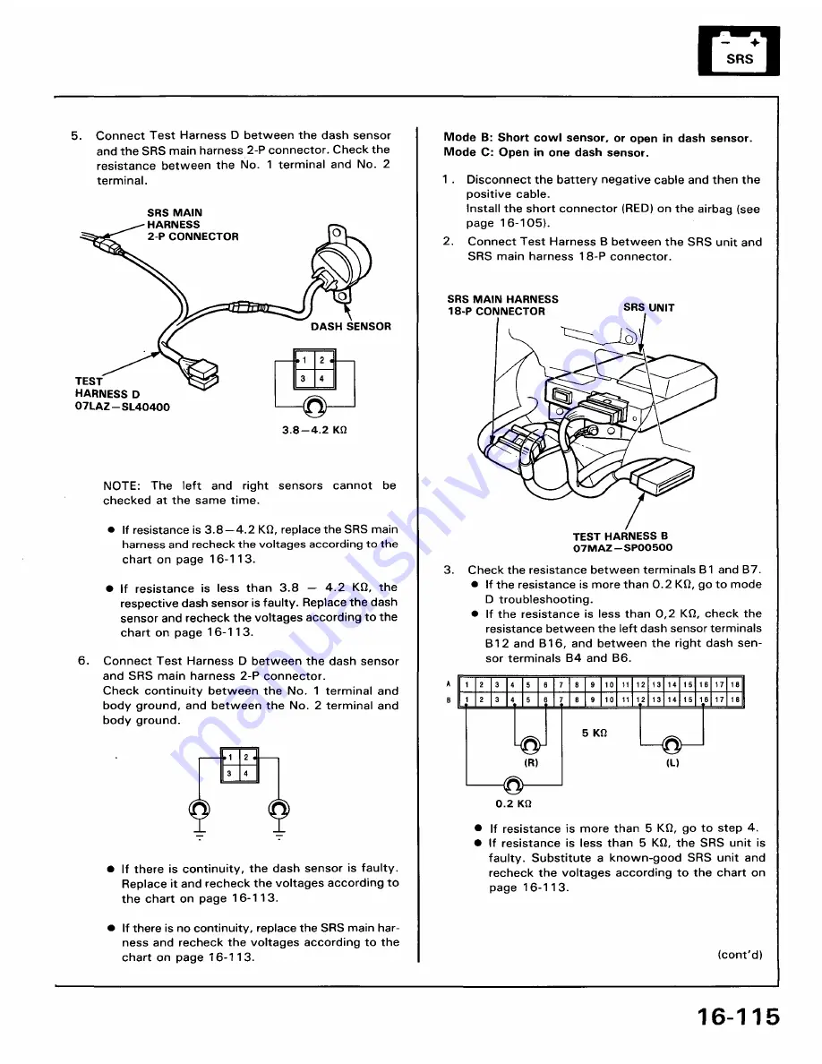 Honda 1991 Accord Aero Deck
1992 Accord Repair Manual Download Page 1666