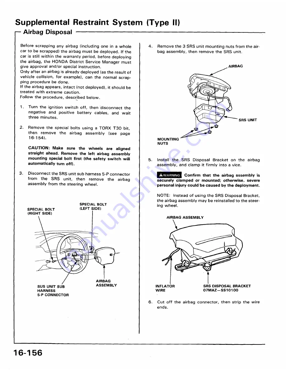 Honda 1991 Accord Aero Deck
1992 Accord Скачать руководство пользователя страница 1707