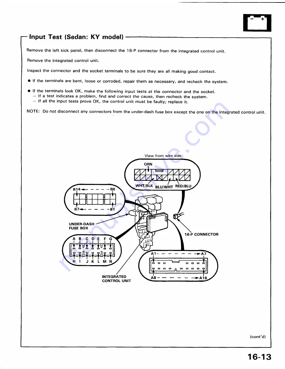 Honda 1991 Accord Aero Deck
1992 Accord Repair Manual Download Page 1920