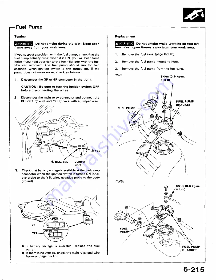 Honda 1991 Accord Aero Deck
1992 Accord Скачать руководство пользователя страница 317