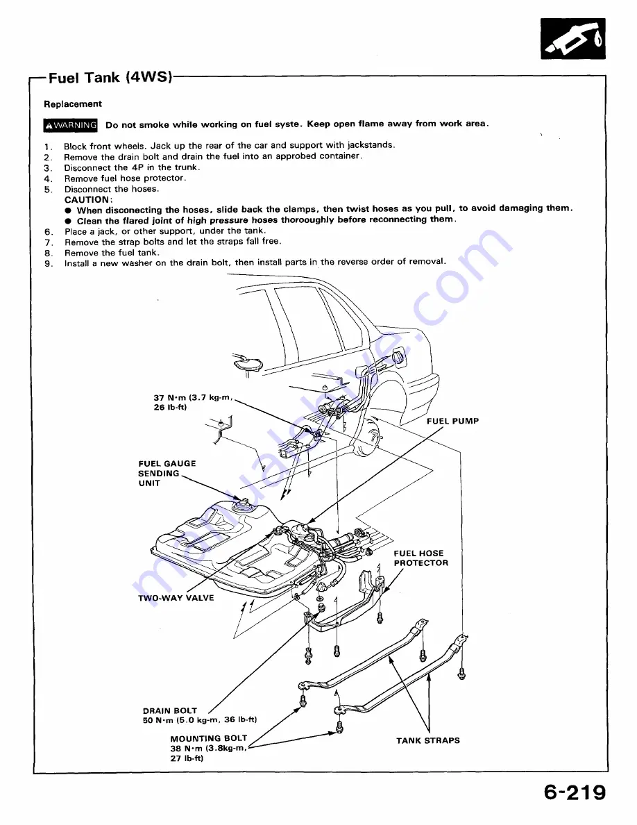 Honda 1991 Accord Aero Deck
1992 Accord Скачать руководство пользователя страница 320