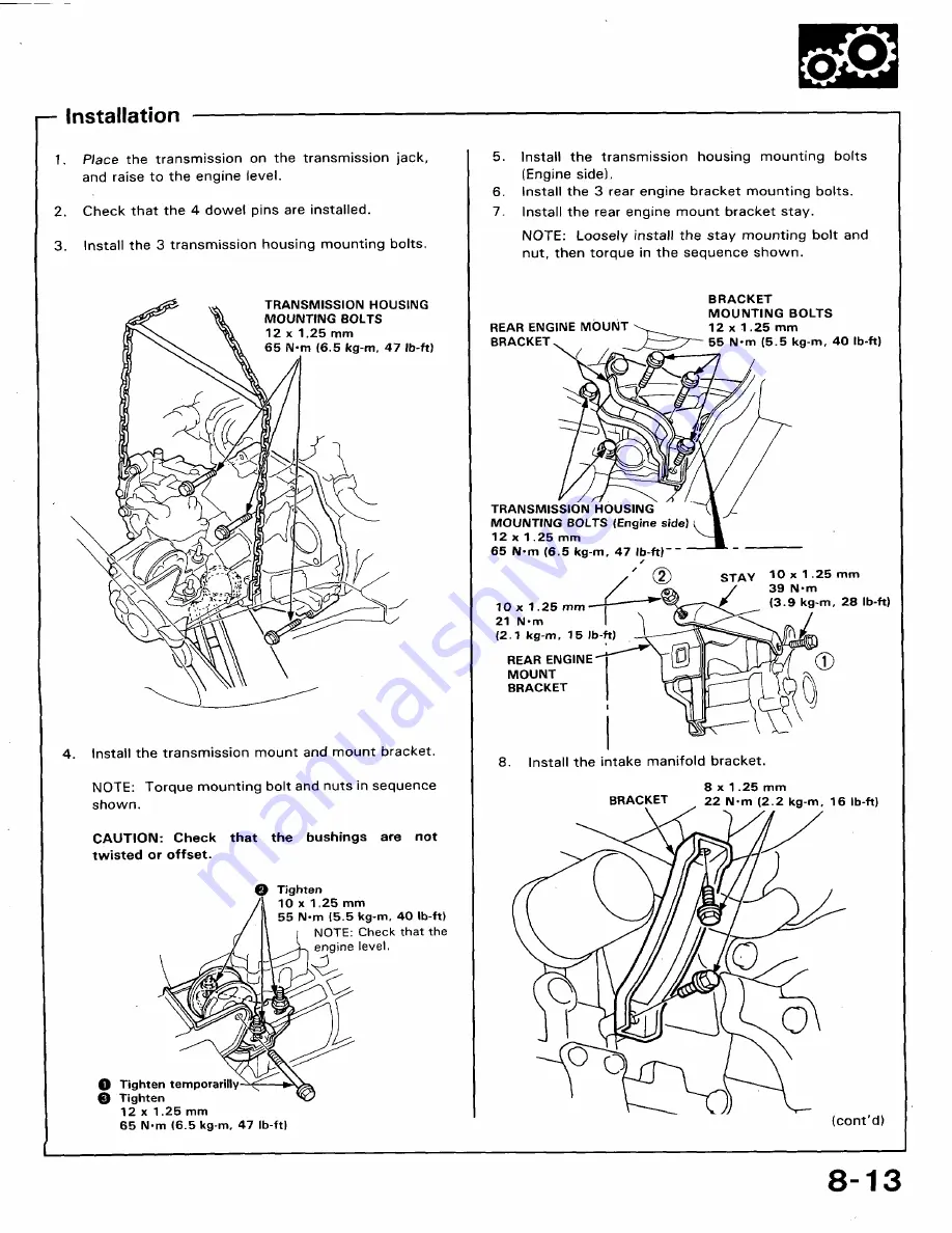 Honda 1991 Accord Aero Deck
1992 Accord Repair Manual Download Page 373