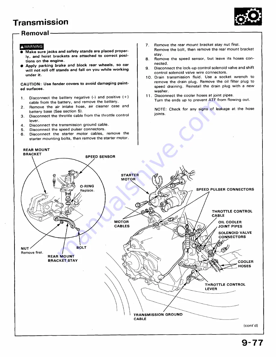 Honda 1991 Accord Aero Deck
1992 Accord Скачать руководство пользователя страница 446