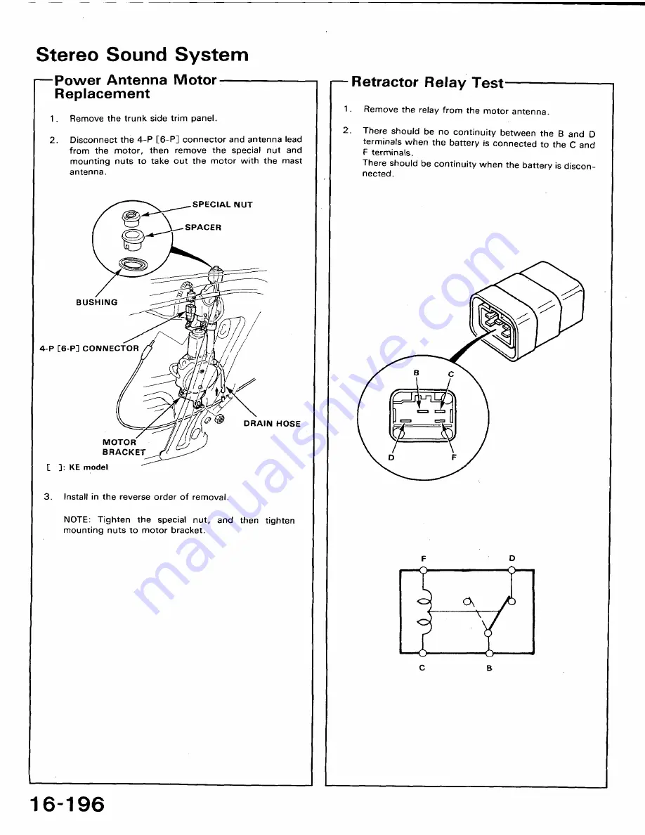 Honda 1991 Accord Aero Deck
1992 Accord Repair Manual Download Page 958