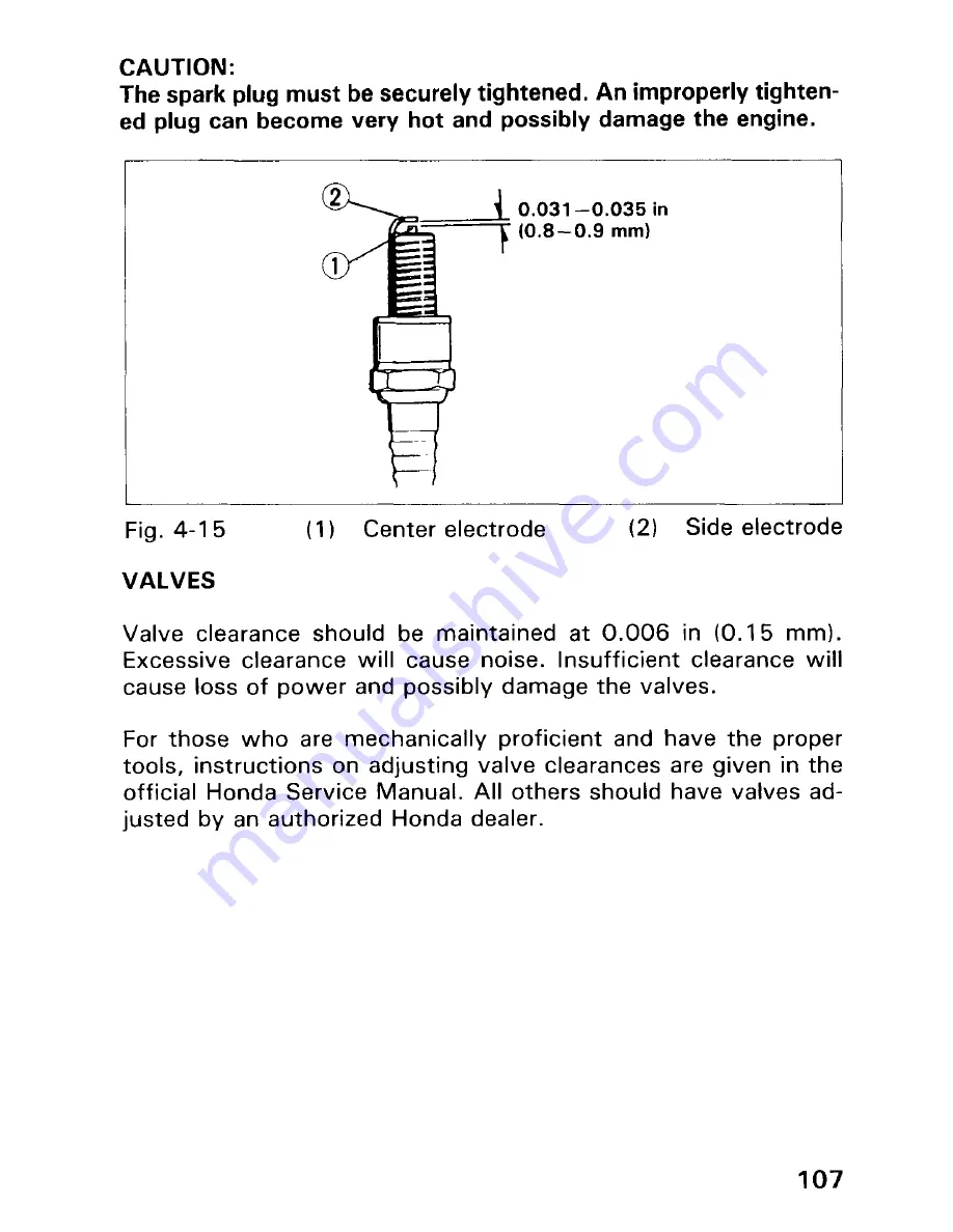 Honda 1993 TRX300FW Fourtrax 300 4x4 Owner'S Manual Download Page 113