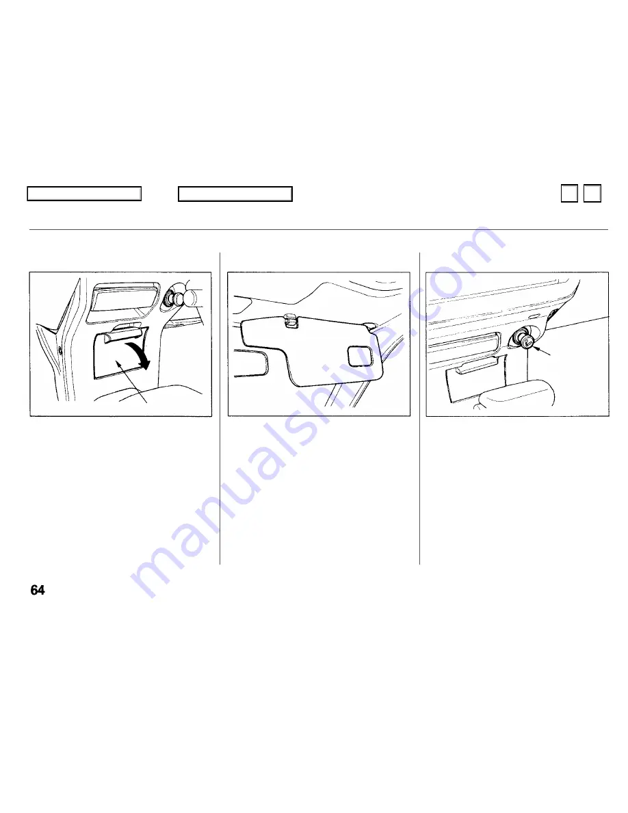 Honda 1995 Civic Sedan Owner'S Manual Download Page 64