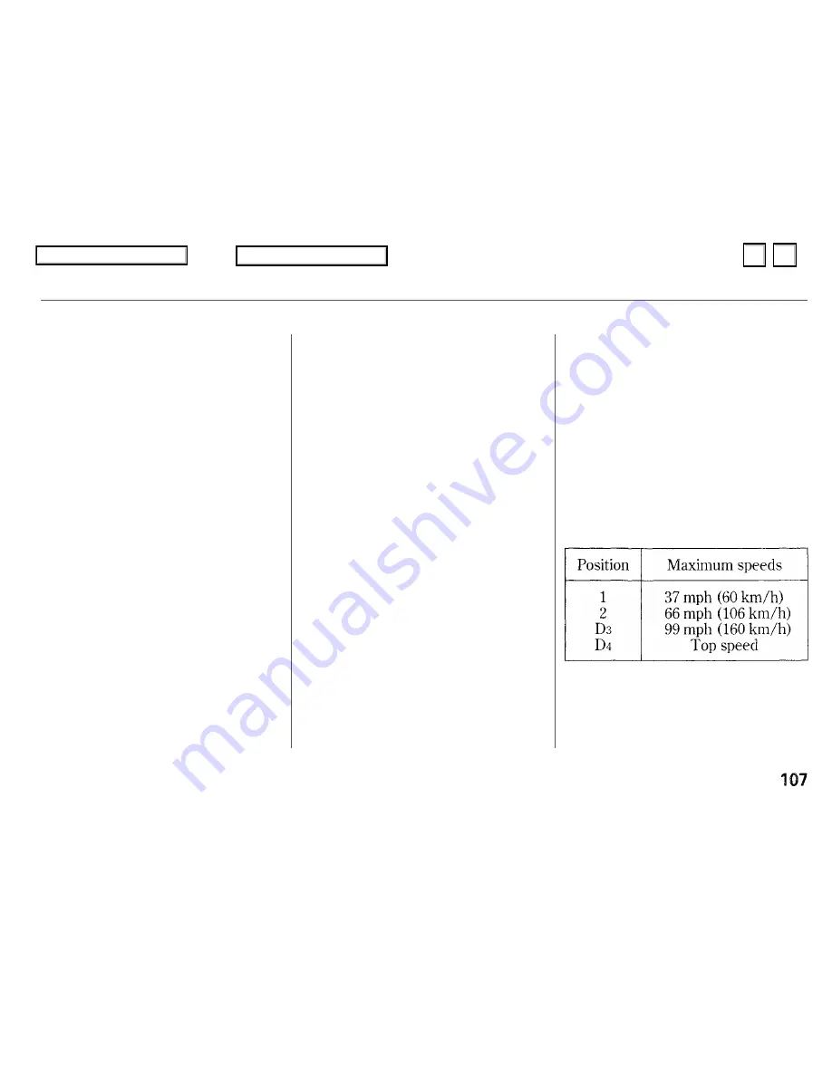 Honda 1995 Civic Sedan Owner'S Manual Download Page 107