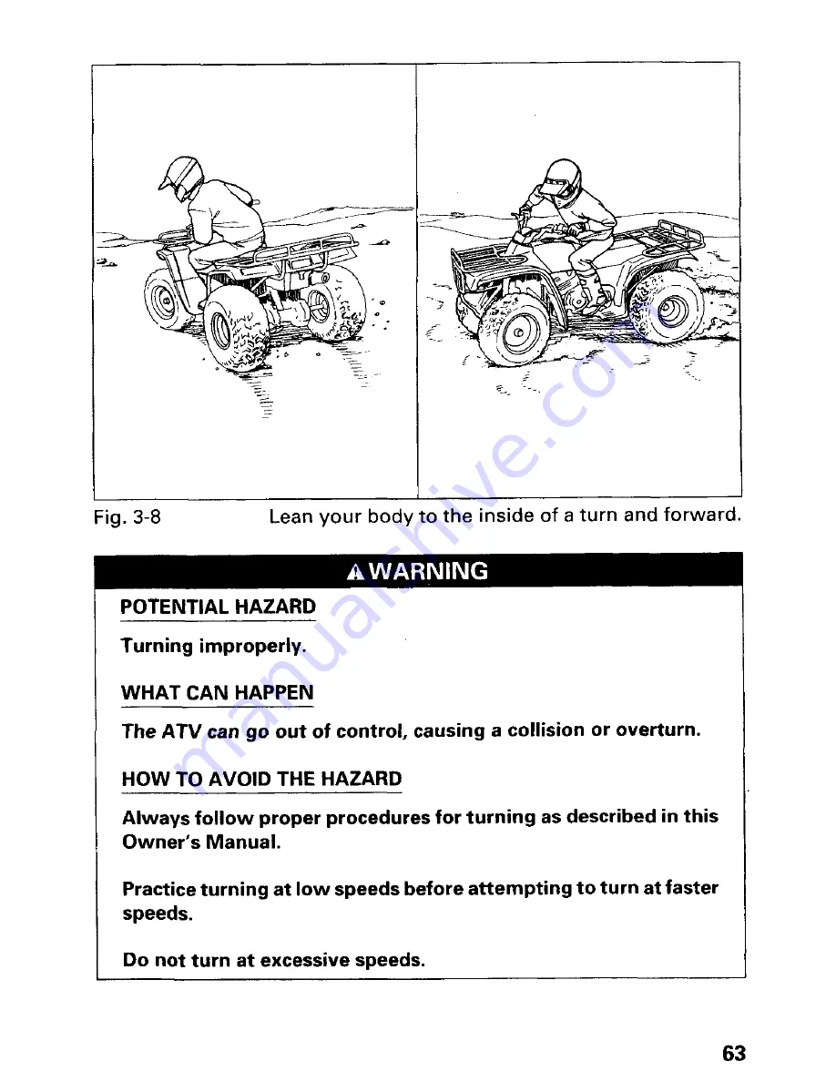 Honda 1995 Fourtrax 300 Owner'S Manual Download Page 67