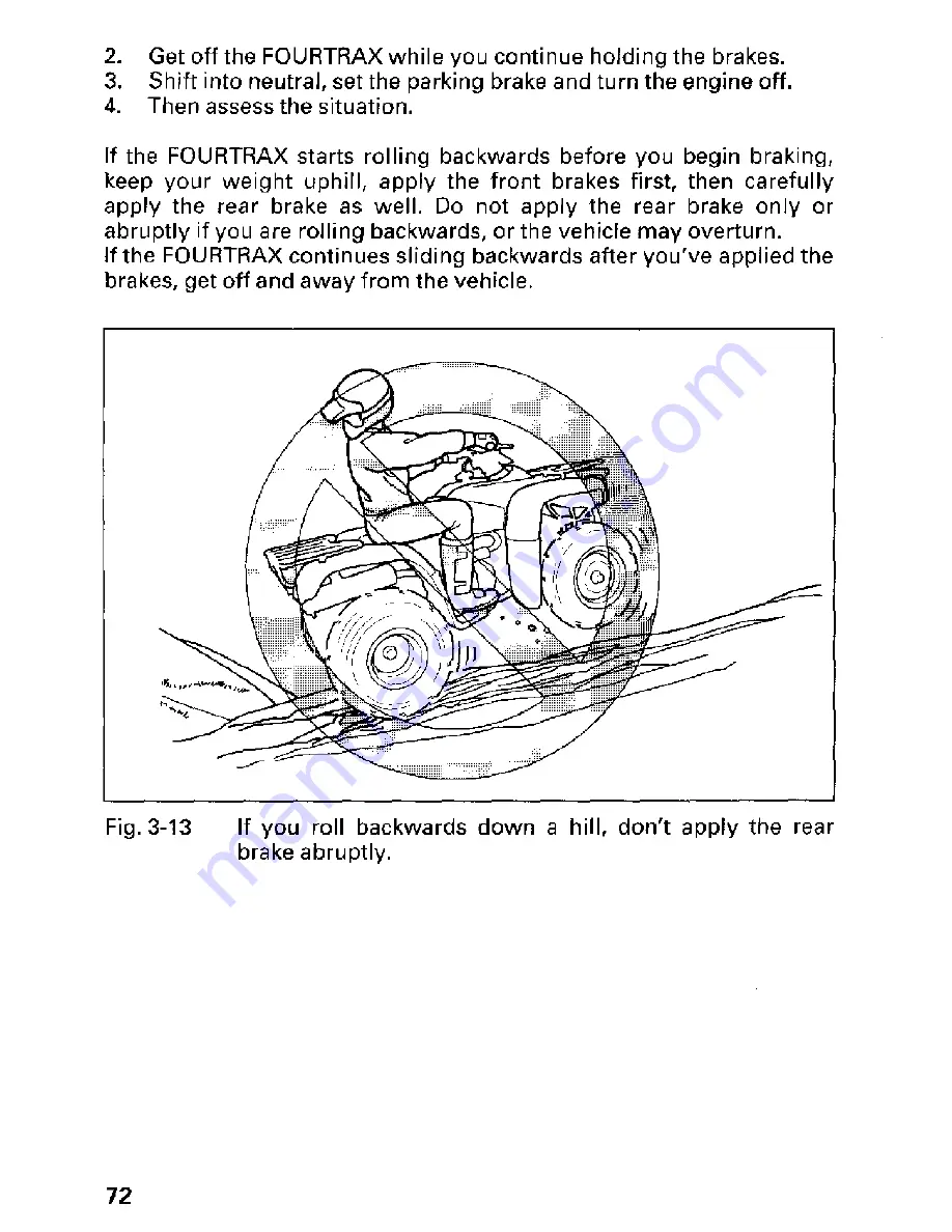 Honda 1997 Fourtrax TRX250 Owner'S Manual Download Page 78